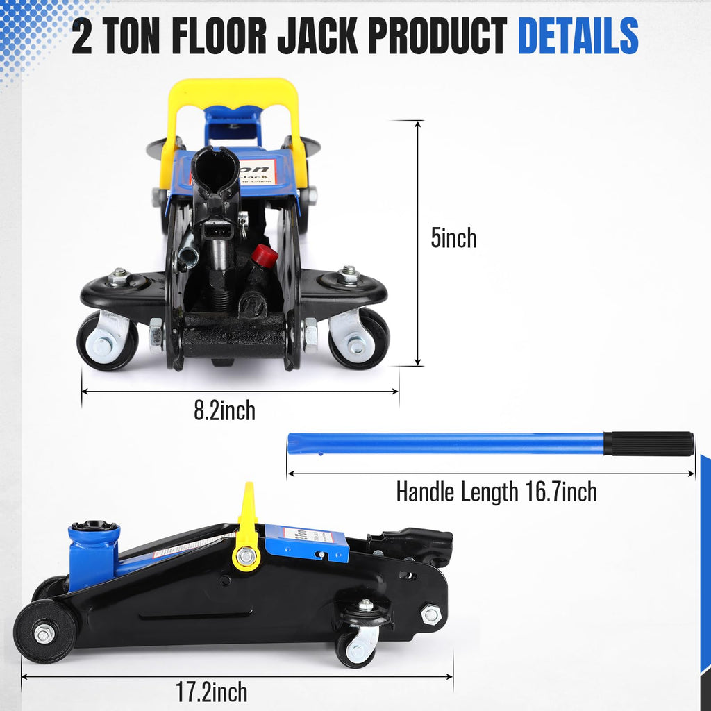 2 Ton Low Profile Hydraulic Floor Jack V6838