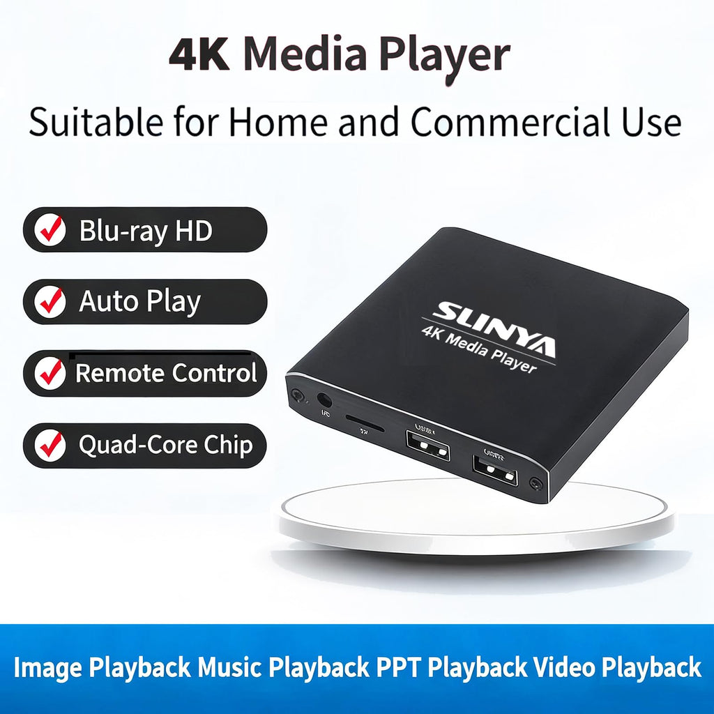 4K Ultra HD Digital Media Player with Remote Control C1790