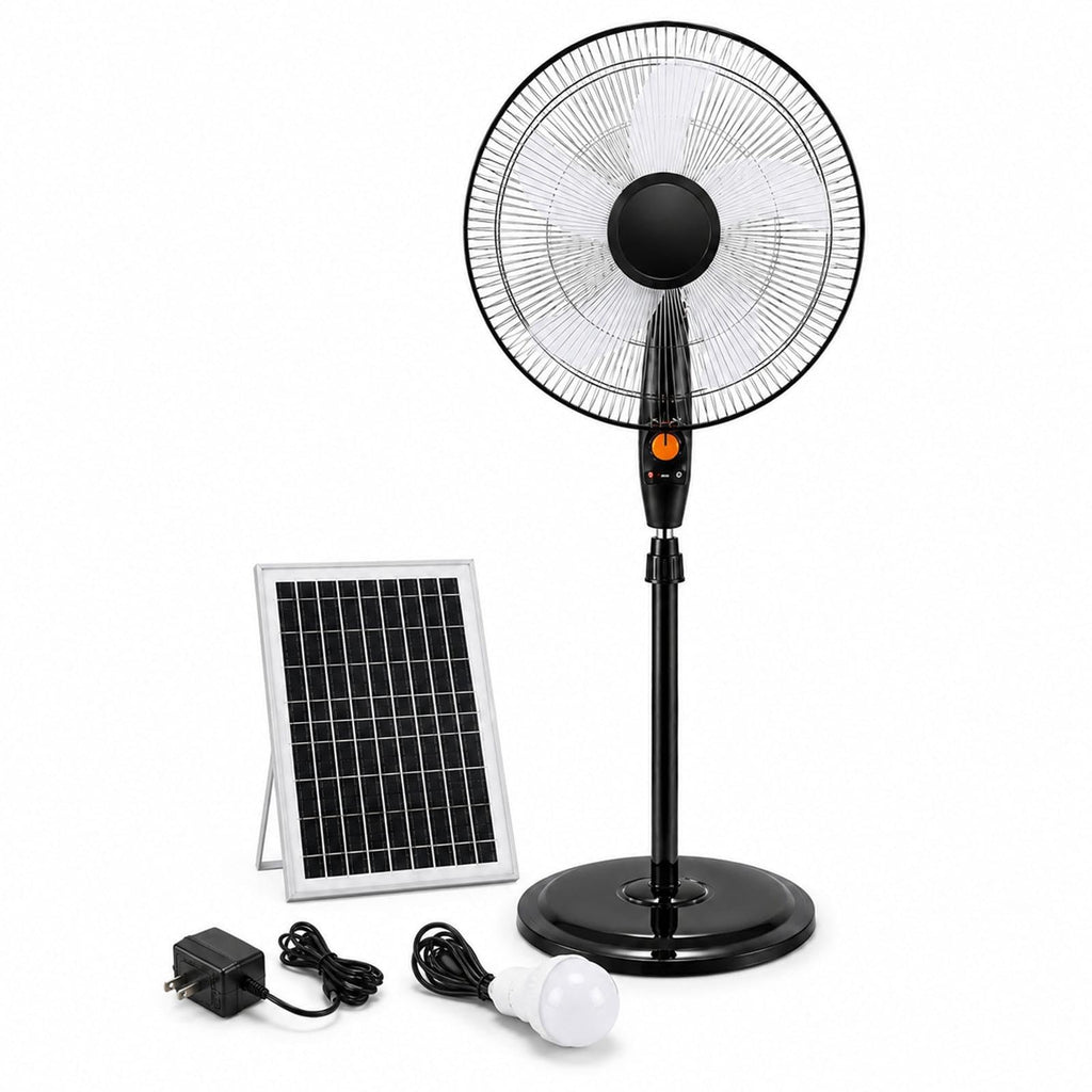 Rechargeable Pedestal Fan with Solar Panel C2015