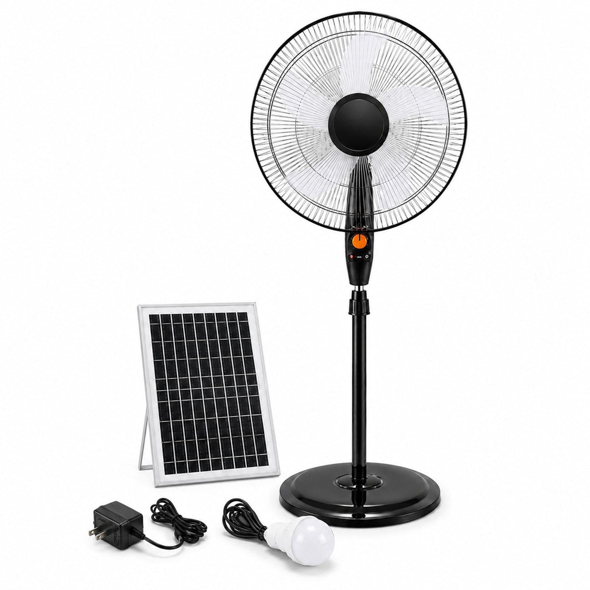Rechargeable Pedestal Fan with Solar Panel C2015