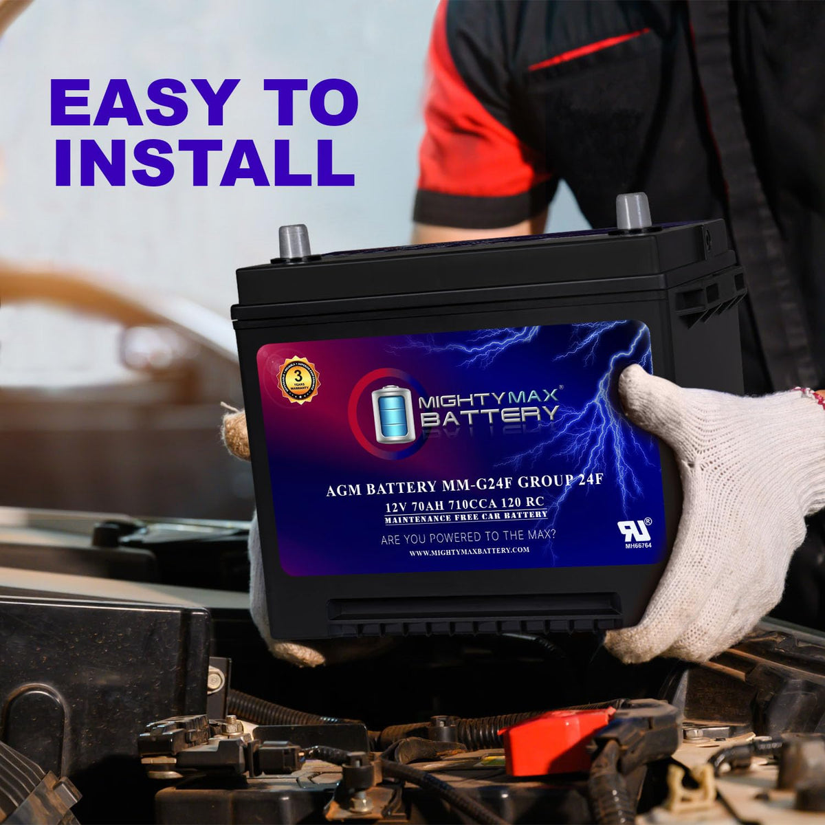 12V 70Ah AGM Replacement Battery H938