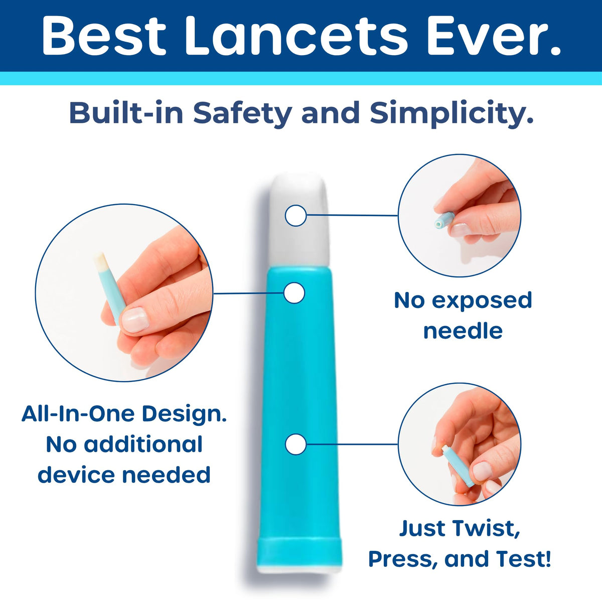 Blood Glucose Monitor Kit with 50 Test Strips and 60 Lancets Q569