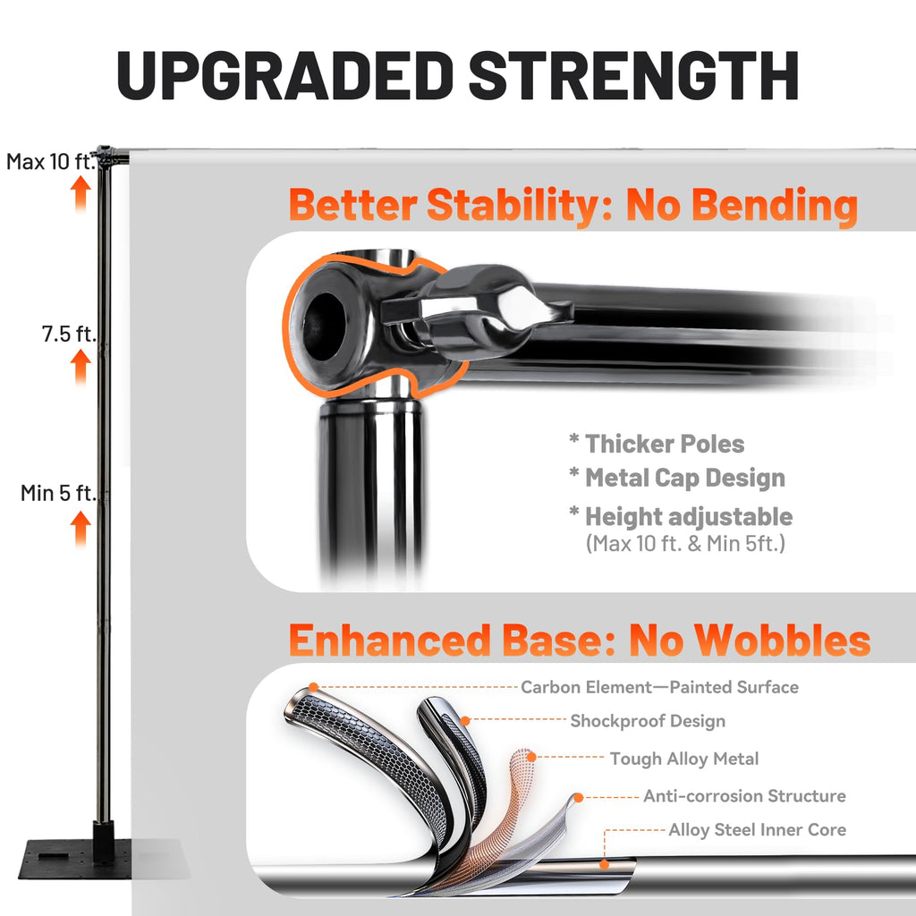 10x10ft Adjustable Heavy Duty Pipe and Drape Backdrop Stand I41736