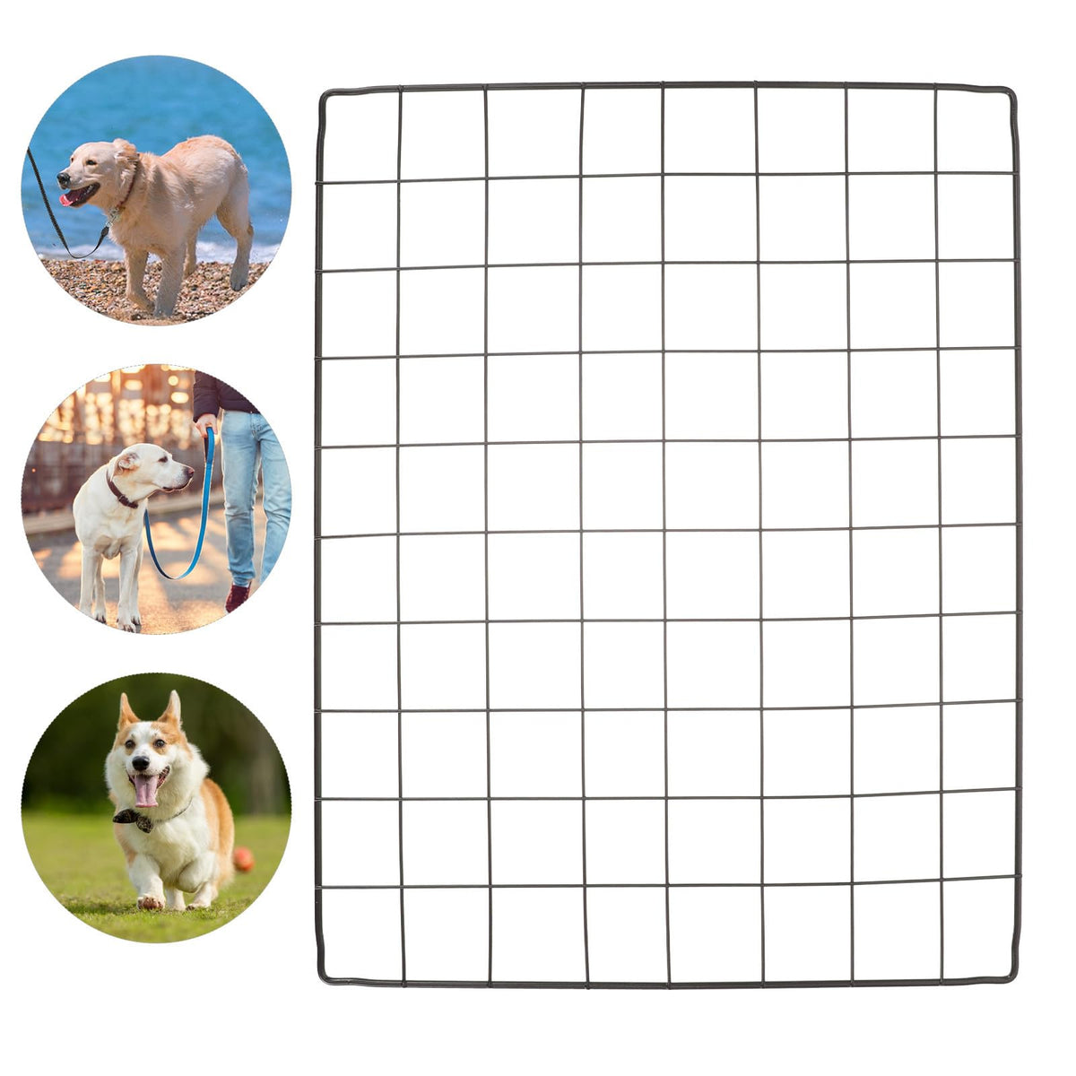 4pcs Flexible Iron Mesh Dog Fence Panels E779185