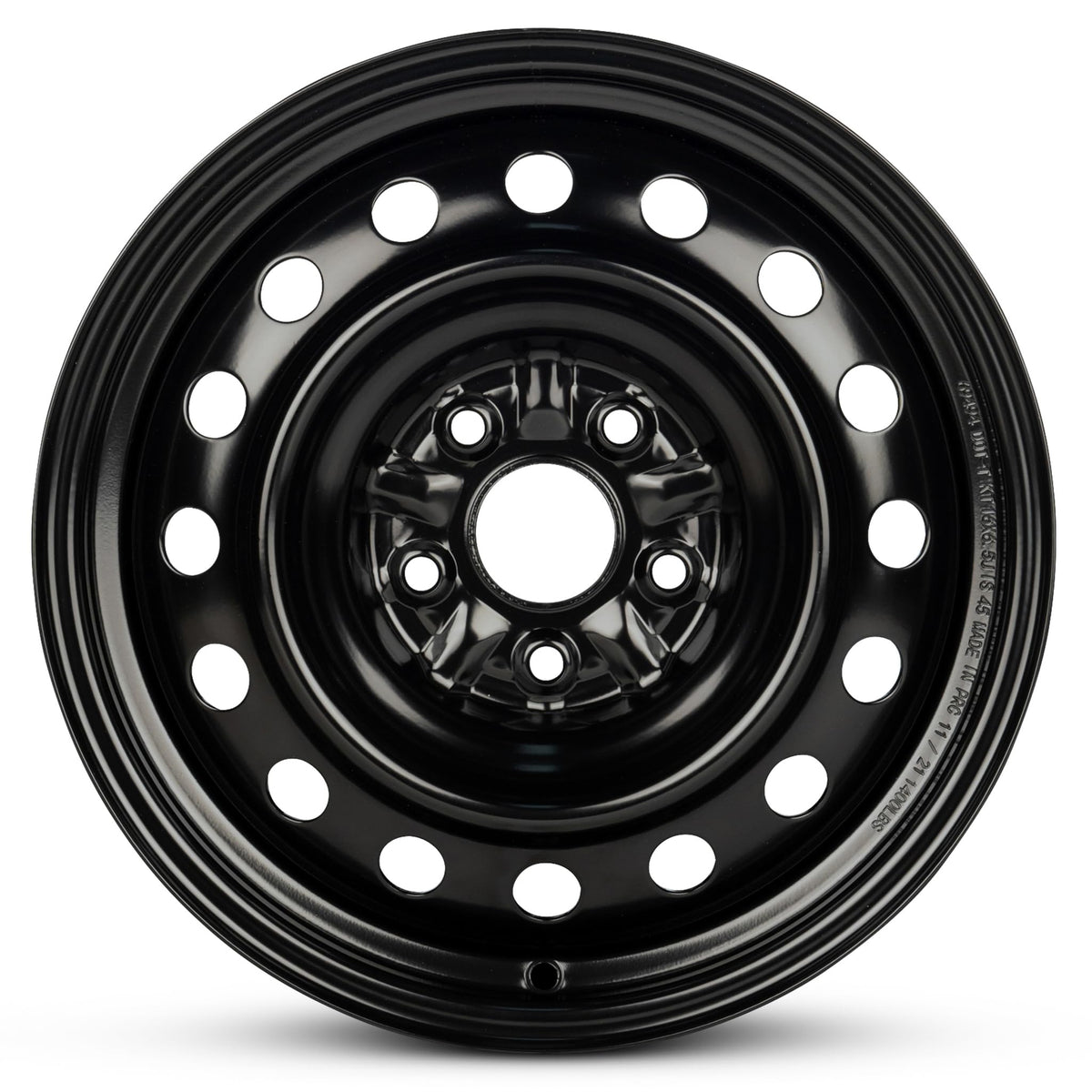 16 Inch Black Steel Rim Car Wheel M5528