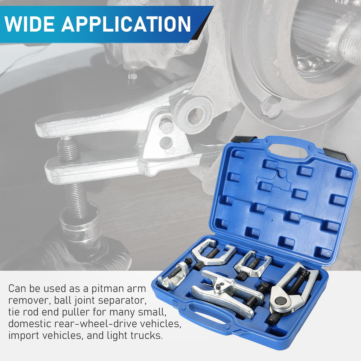 5pcs Ball Joint Separator Pitman Arm Puller Tie Rod End Tool Set B3608