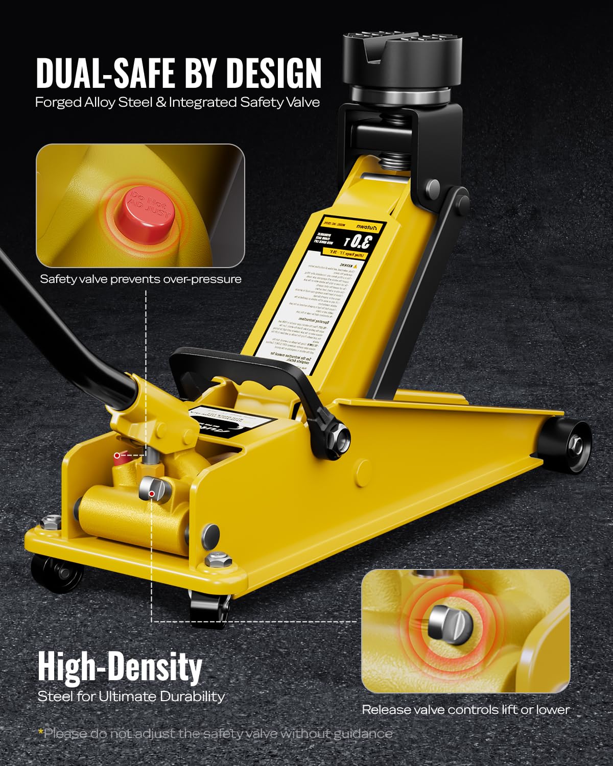 Heavy Duty 3 Ton Hydraulic Floor Jack V1447