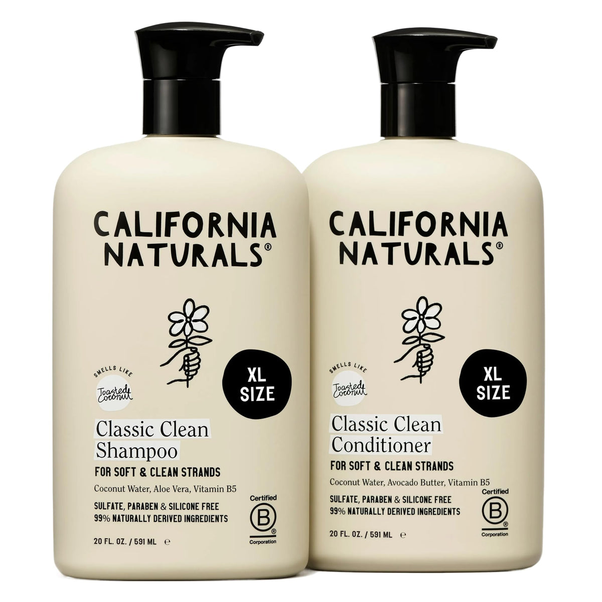 Toasted Coconut Shampoo Conditioner Set, Vegan, Sulfate Free, 20 Fl Oz Q58393
