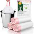2 Gallon White Drawstring Trash Bags 60 Count E4757