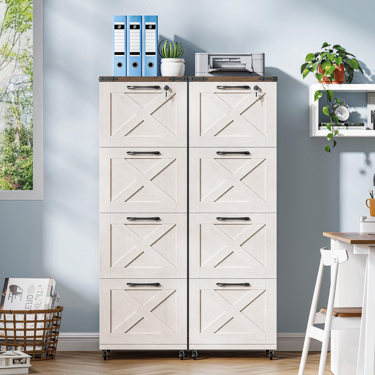 White 4 Drawer Office Filing Cabinet H87157