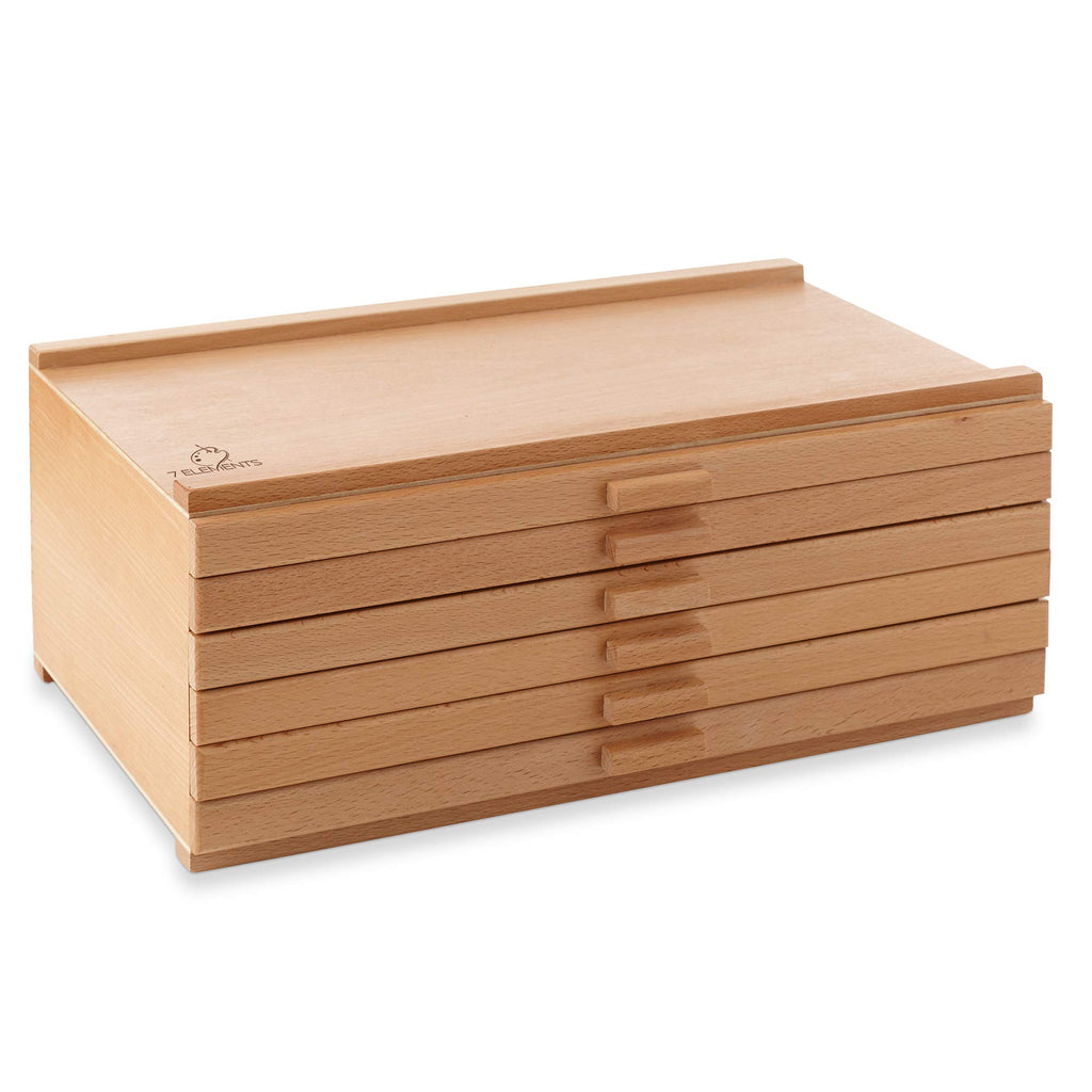 6 Drawer Wooden Artist Storage Box E152