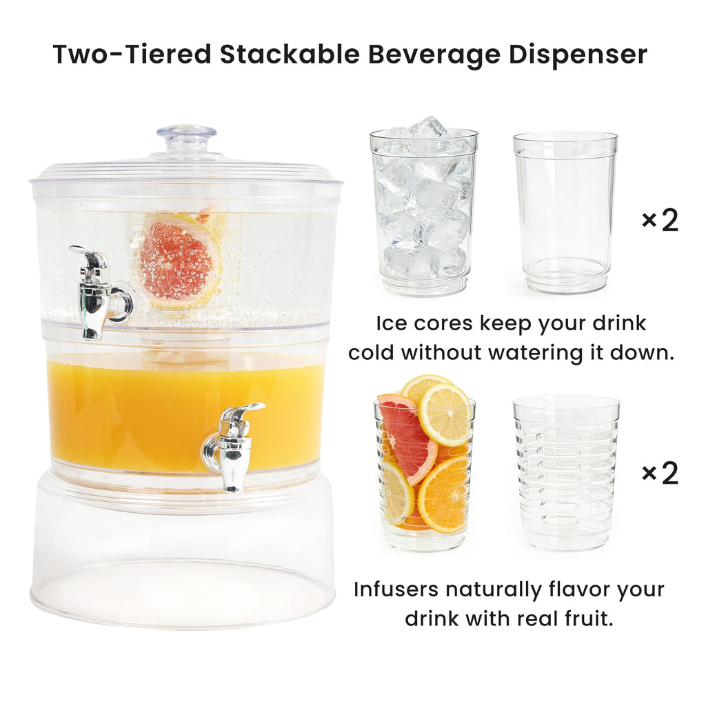 2 Gallon Beverage Dispenser with Stand V90697