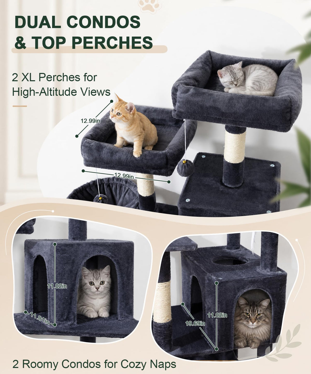 70 Inch Heavy Duty Cat Tree Y98452