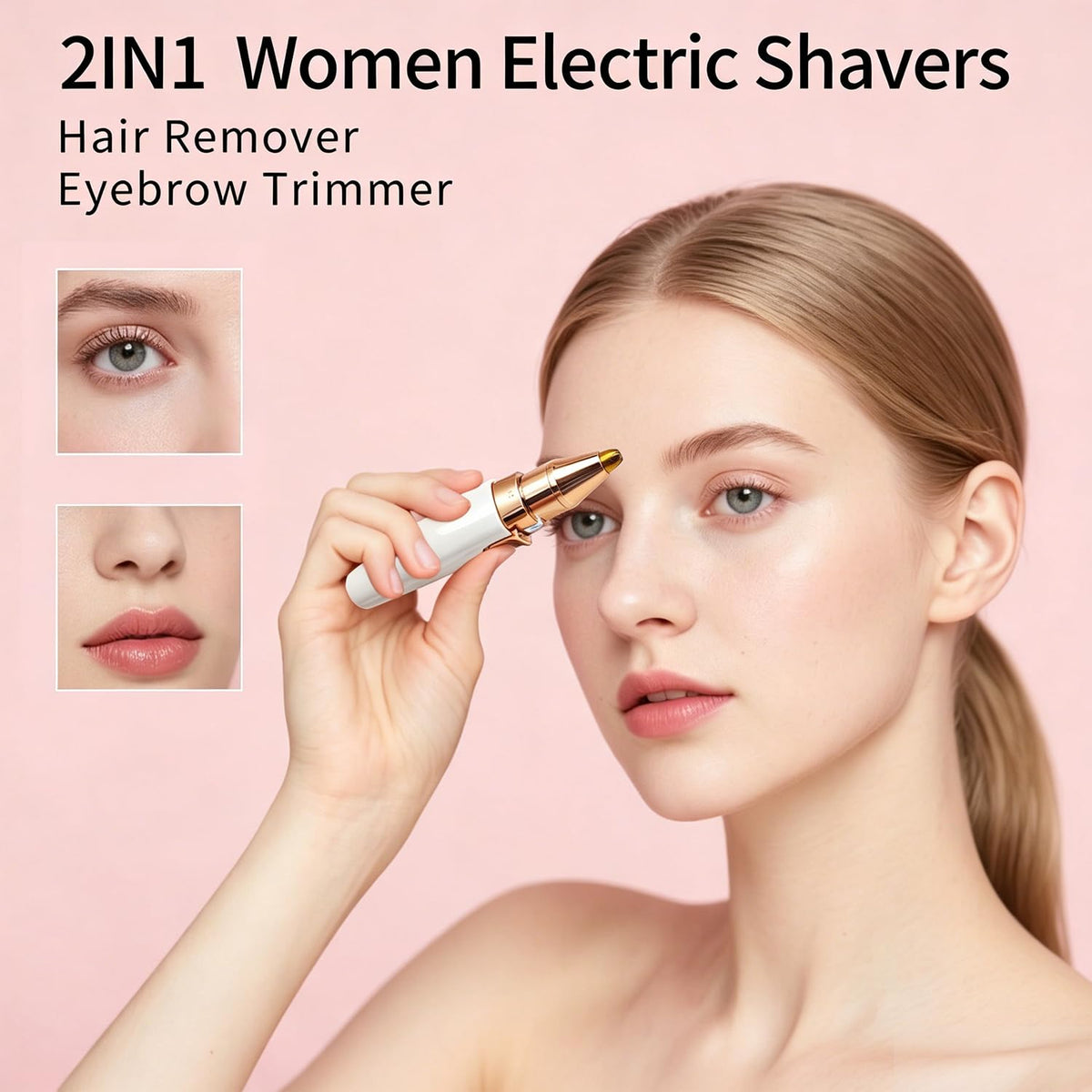 2 in 1 Electric Facial Hair Removal with LED Light Y117267