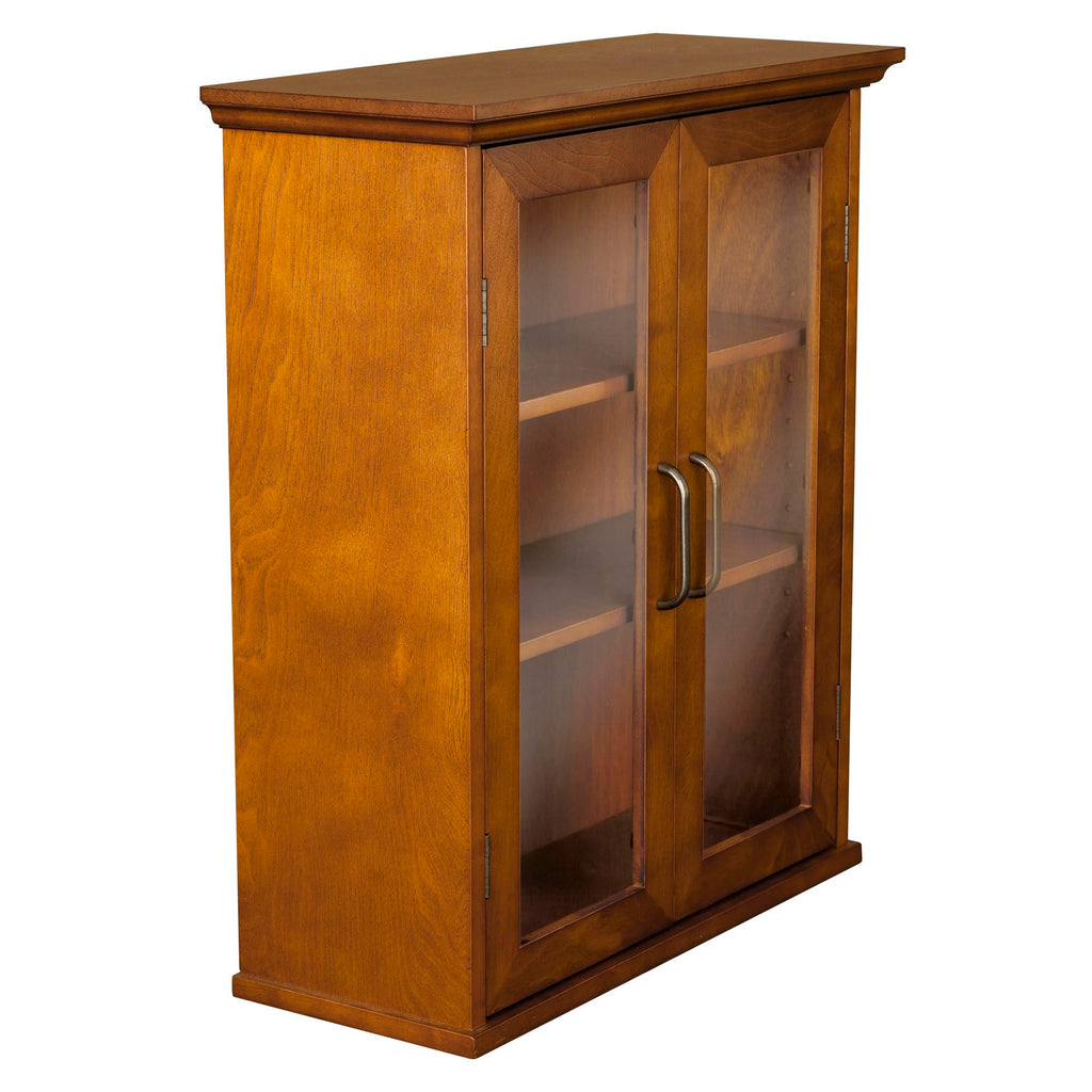 Wooden Over The Toilet Bathroom Medicine Cabinet with 2 Adjustable Shelves L7993