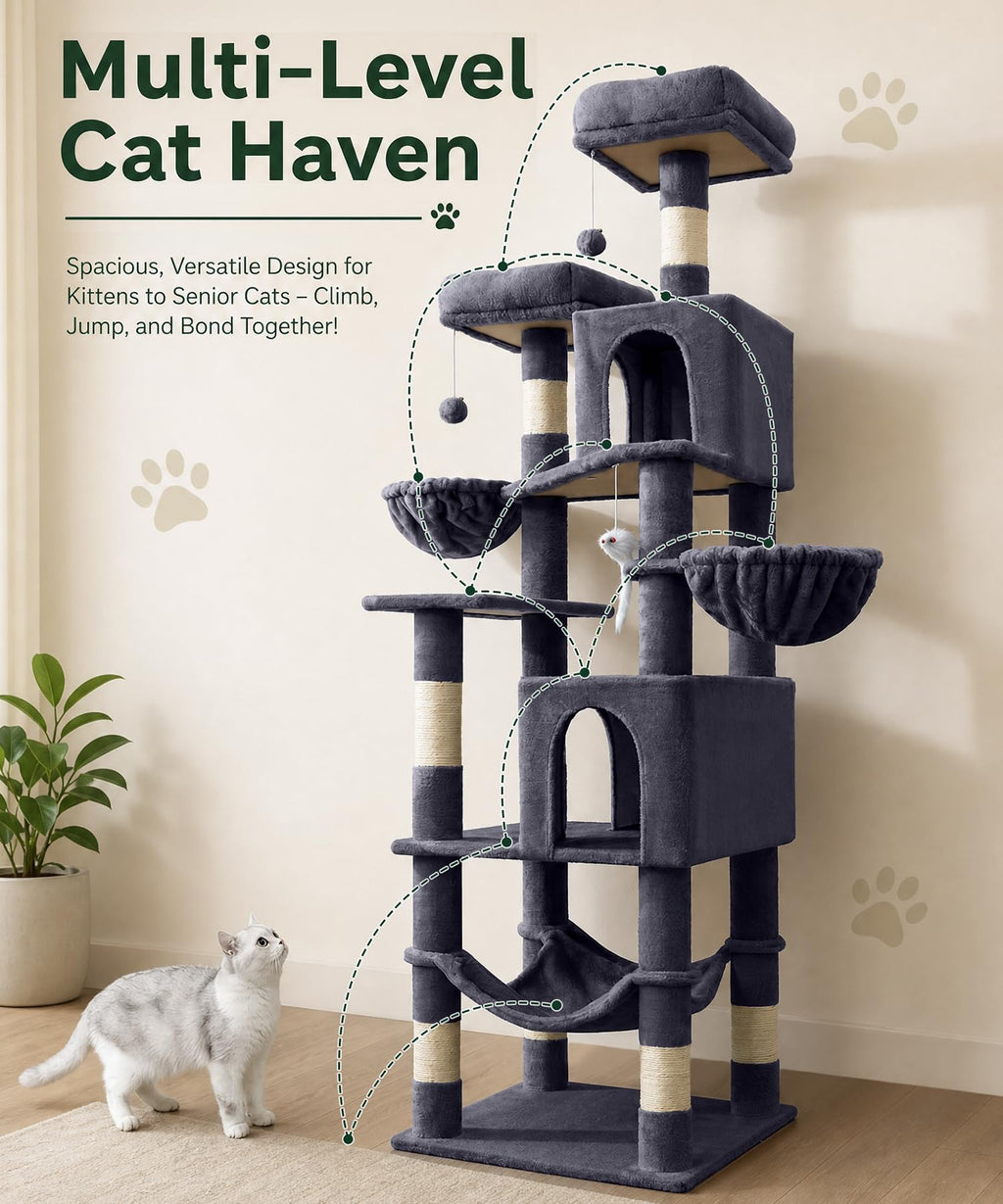70 Inch Heavy Duty Cat Tree Y98452