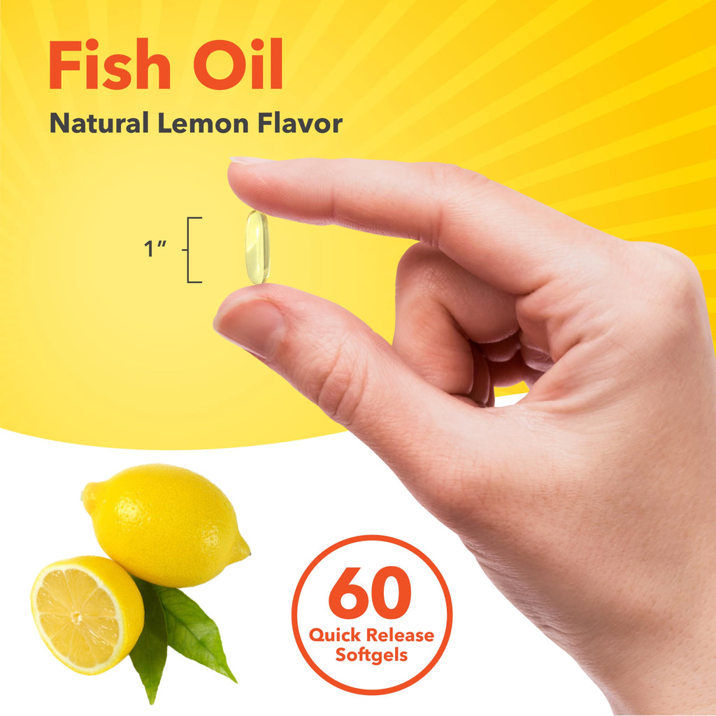 Fish Oil Omega 3 Supplement 1000mg 60 Softgels G148