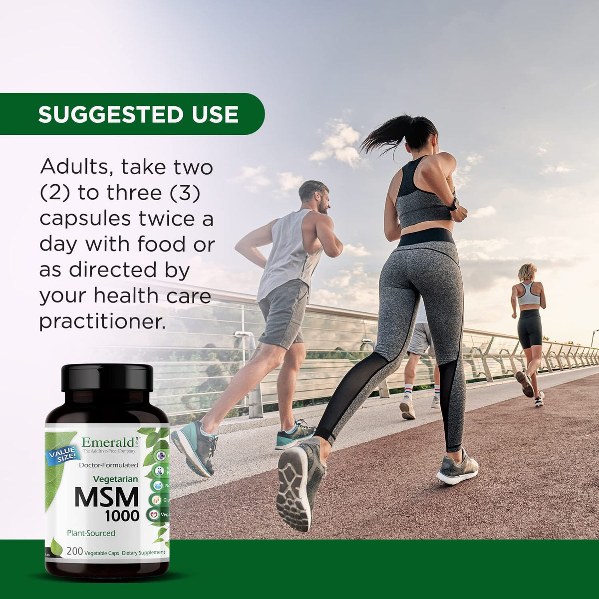 MSM 1000mg 200 Vegetable Capsules C9316