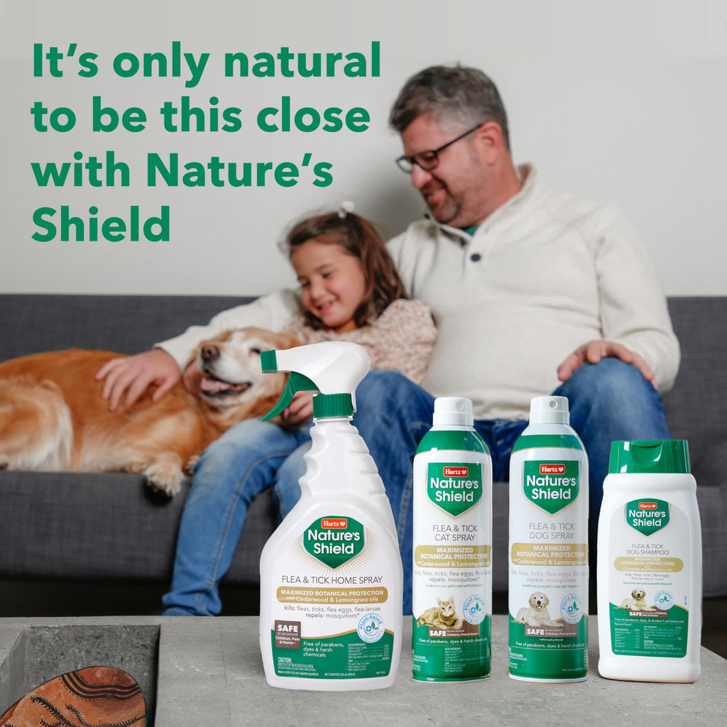 Flea & Tick Spray Treatment for Dogs with Cedarwood and Lemongrass Oil, 14 Ounces I863568