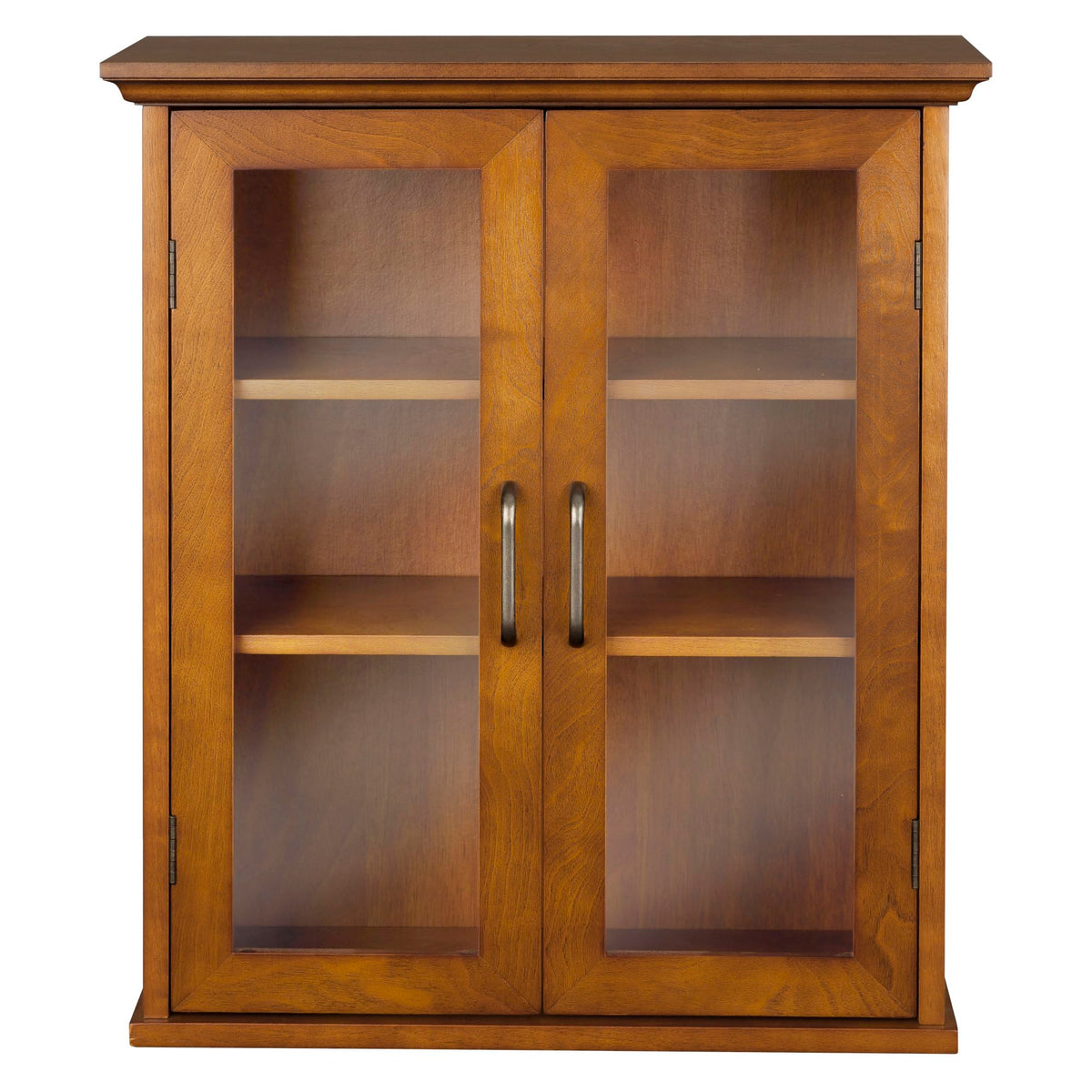 Wooden Over The Toilet Bathroom Medicine Cabinet with 2 Adjustable Shelves L7993