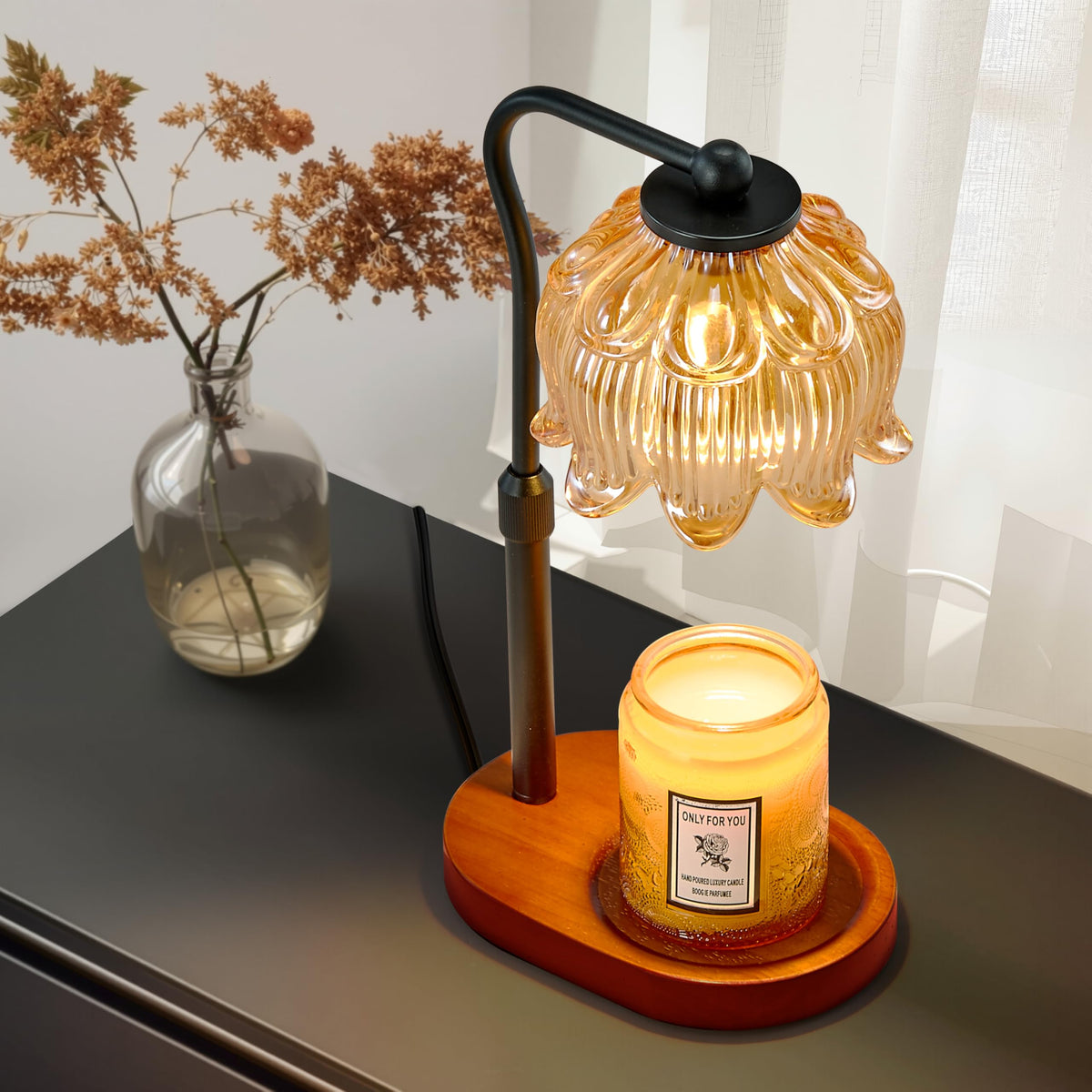 Candle Warmer Lamp with Timer & Stepless Dimming Z388