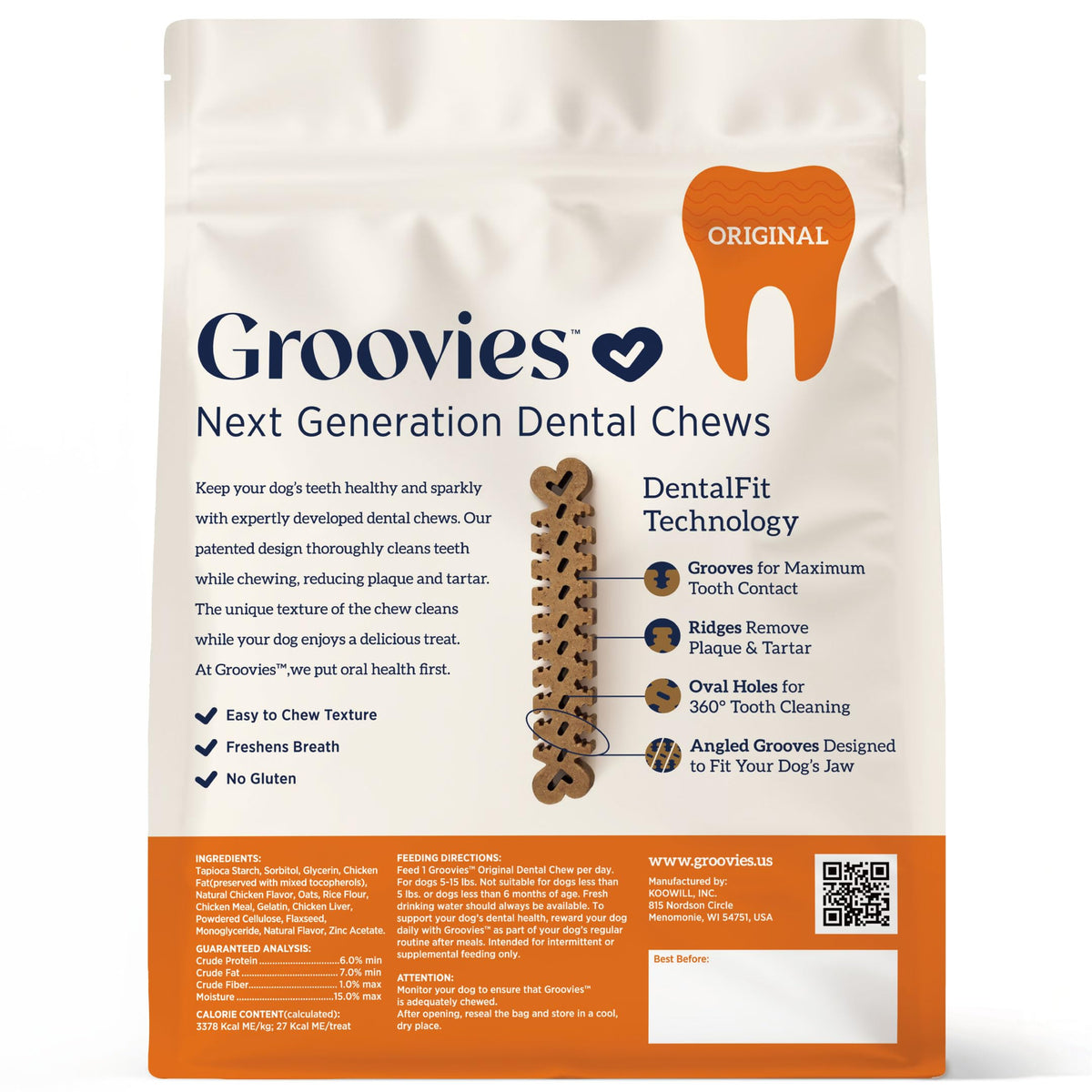 Small Flexible Dog Dental Chews 22Ct Z24310