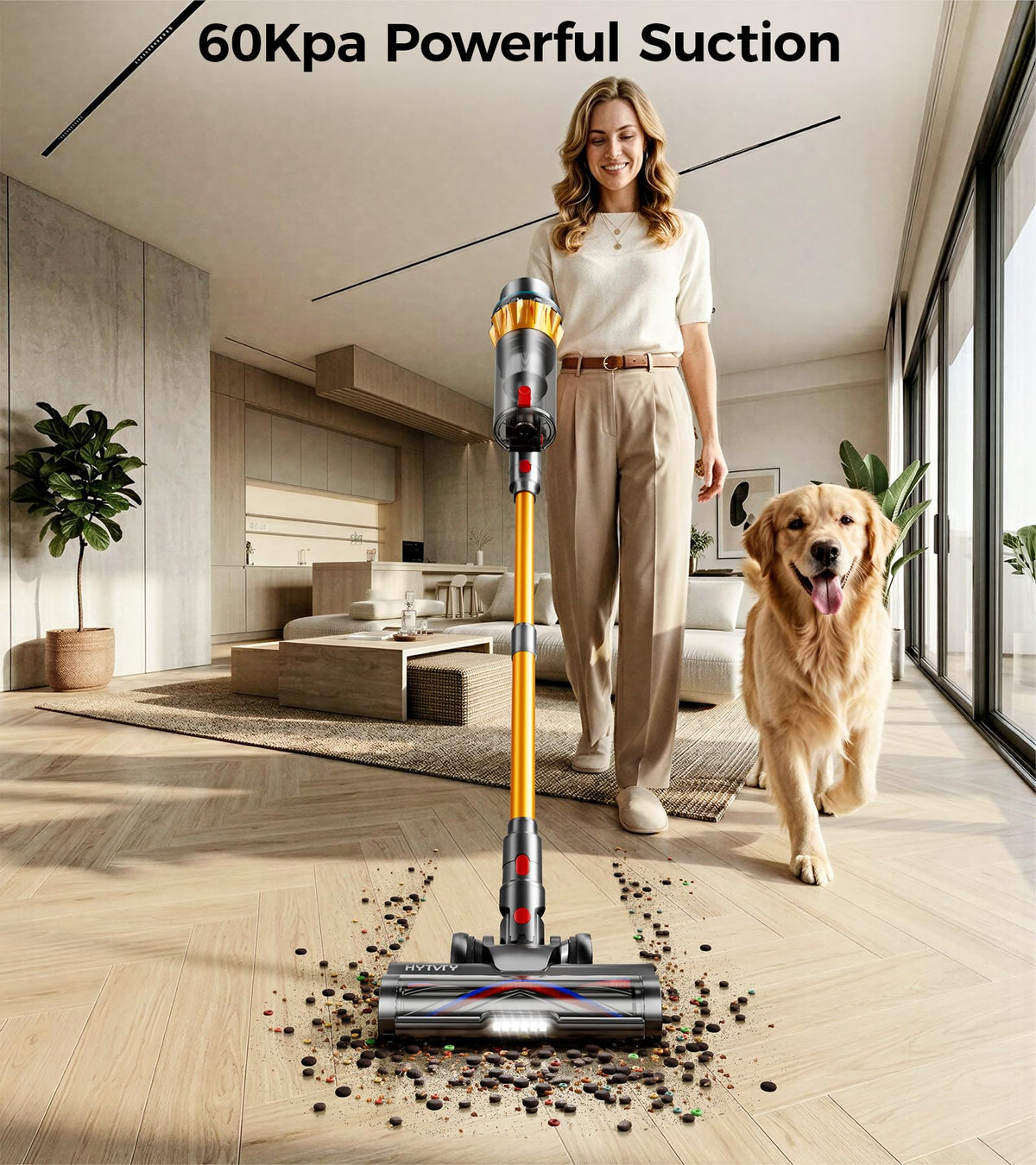 650W 60Kpa 70 Mins Cordless Stick Vacuum Cleaner P2726
