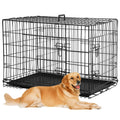48 Inch Foldable Metal Wire Dog Crate with Tray K6067