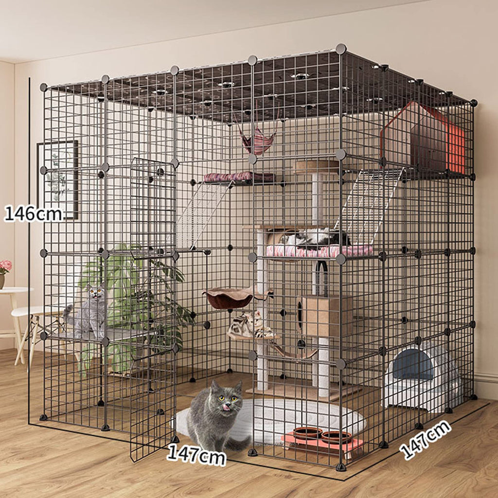 Metal Wire Small Animal Cage 147 * 147 * 146cm W9334