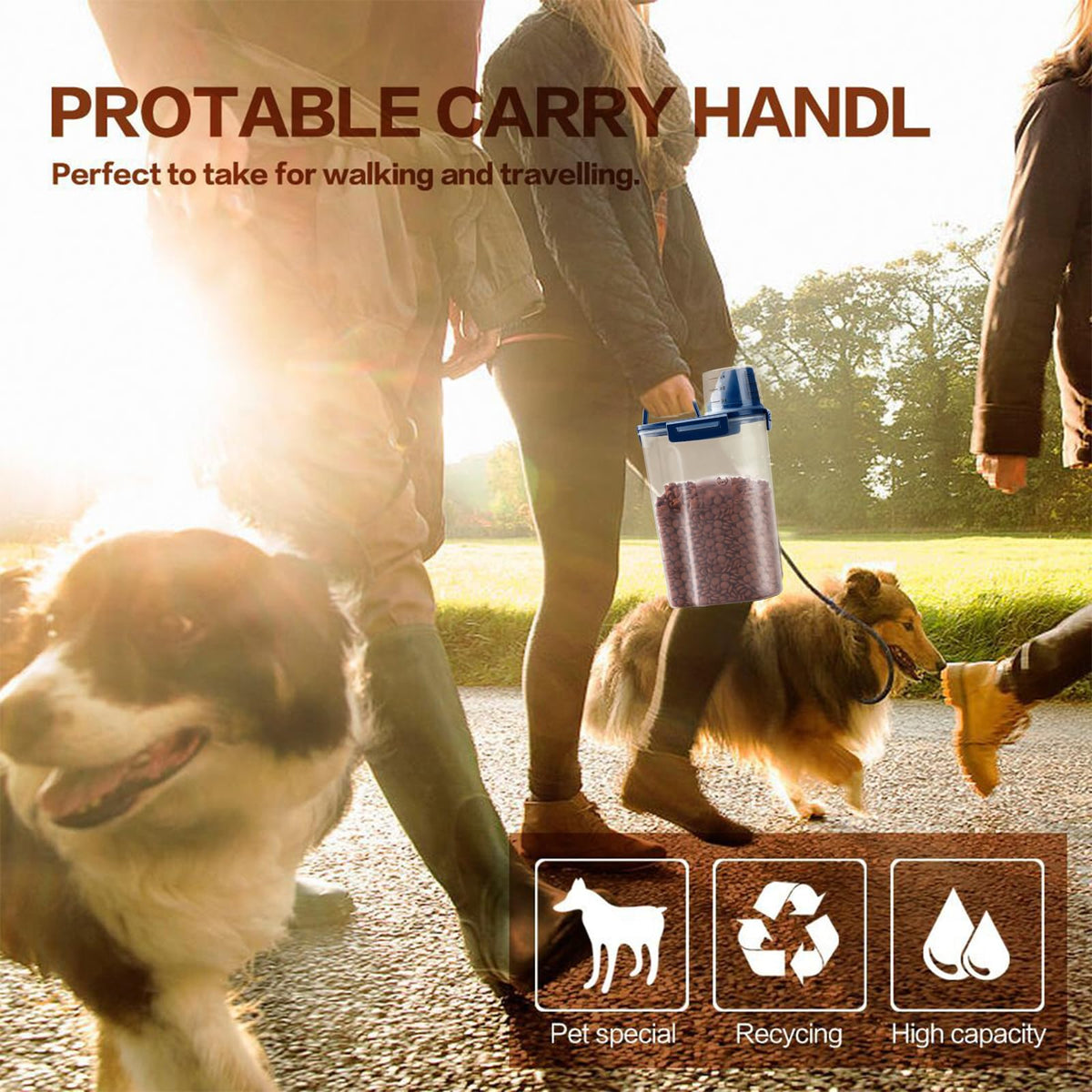 Airtight Pet Food Storage Container with Measuring Cup S429876