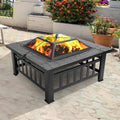 32in Square Metal Fire Pit Table I452910