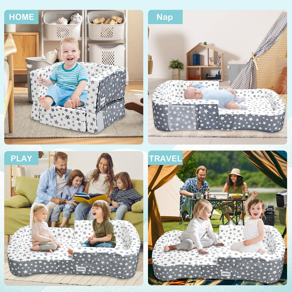 Portable Toddler Travel Bed & Chair 2-in-1 Y17370