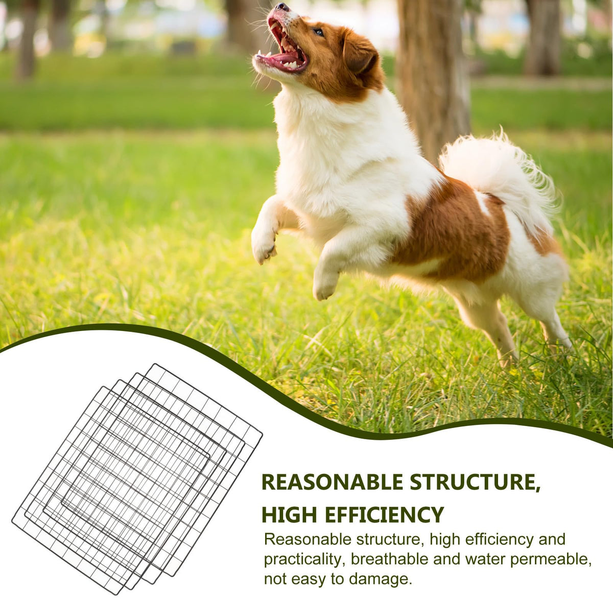 4pcs Flexible Iron Mesh Dog Fence Panels E779185