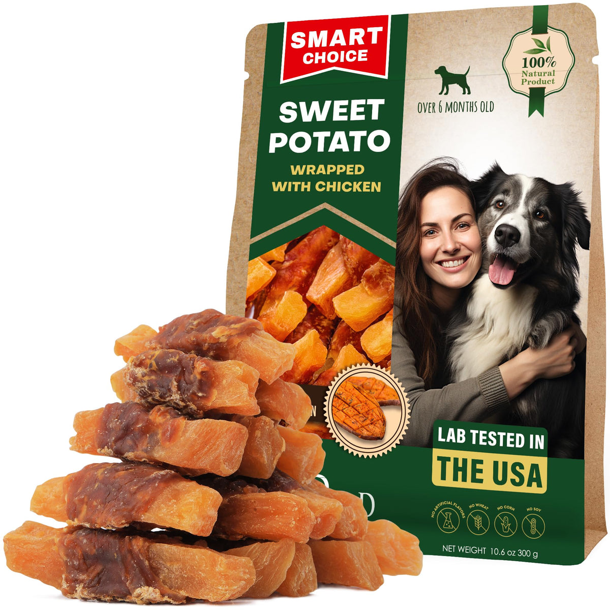 Sweet Potato Dog Treats & Chicken Chews 10.6 Oz F52243