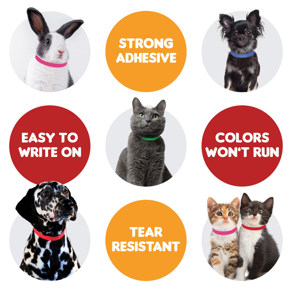 20 Inch 500 Count Waterproof Writable Tear-Resistant Pet ID Collars S562346