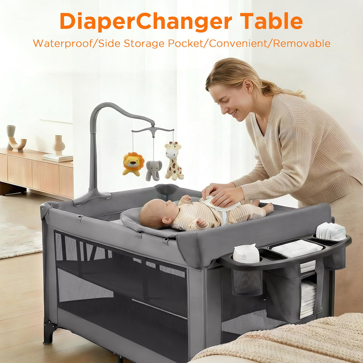 4 in 1 Baby Pack and Play with Bassinet X34035