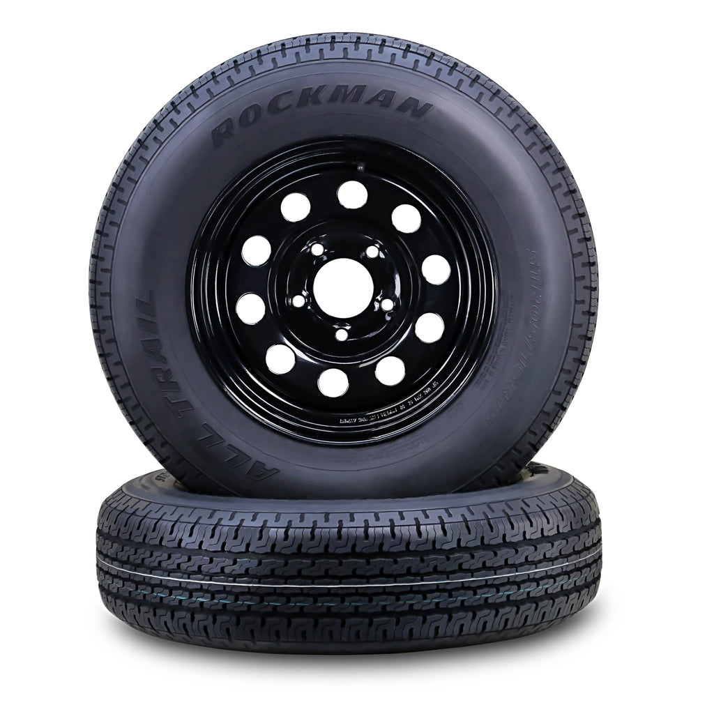 ST205/75R15 8-Ply Trailer Tire Wheel Black Mod Rim Pk2 L51190