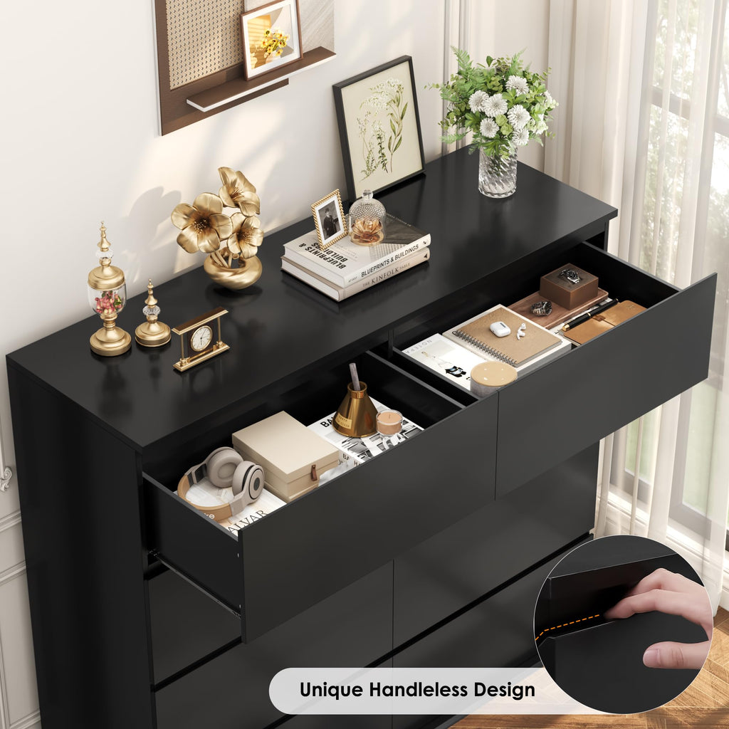Black 8 Drawer Dresser S416578