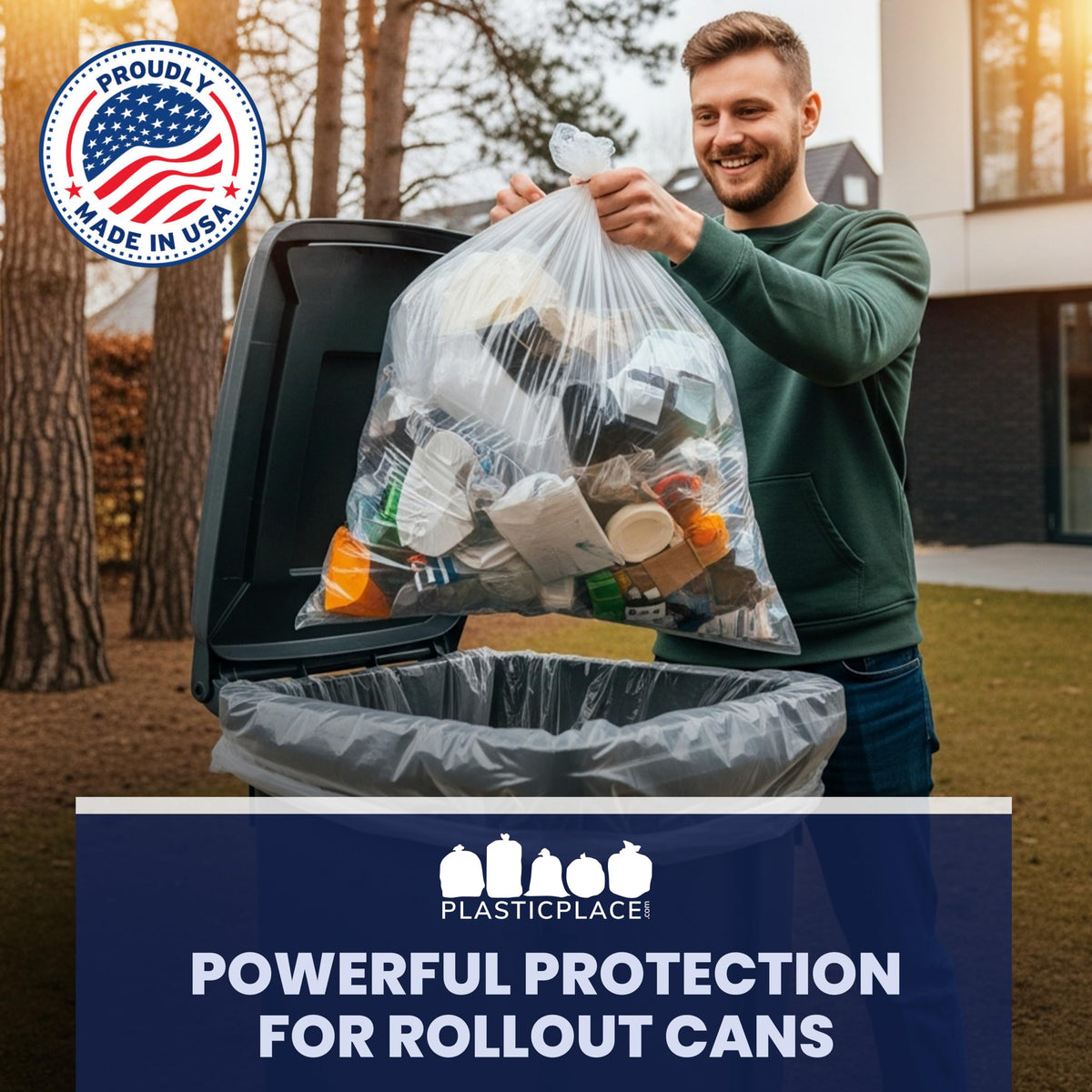 95-96 Gallon 2 Mil Clear Heavy Duty Trash Bags 25 Count W900