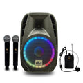 15" 2000W Portable PA Speaker System with Wireless Microphones O534763
