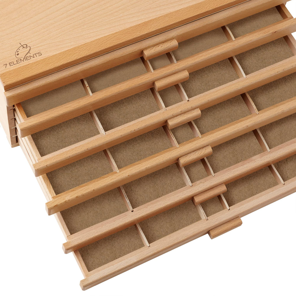 6 Drawer Wooden Artist Storage Box E152