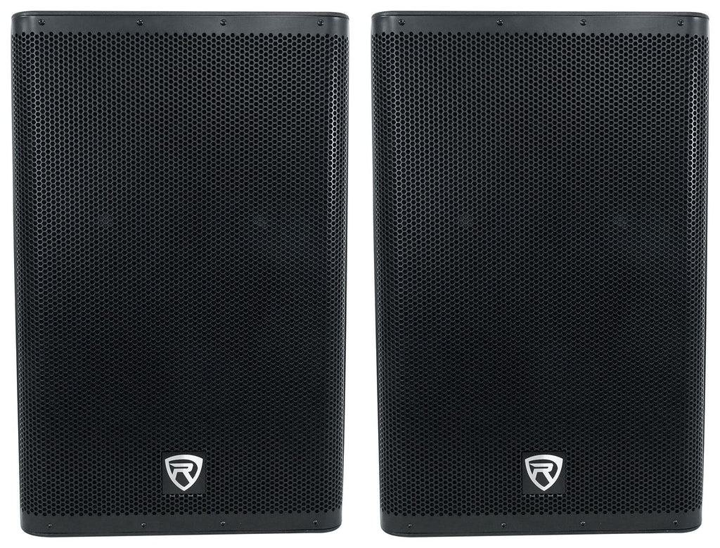 15" Active Powered Speaker with 2-Channel Mixer, 2-Pack V736336