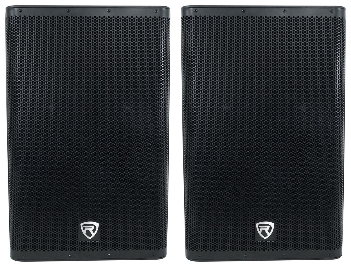 15" Active Powered Speaker with 2-Channel Mixer, 2-Pack V736336