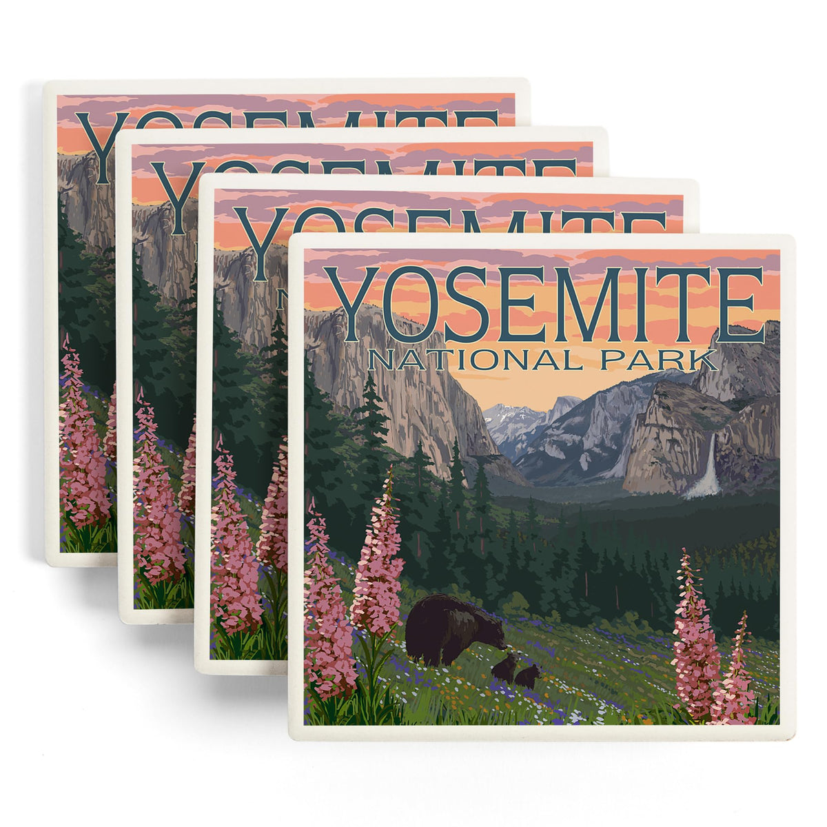 Yosemite National Park Ceramic Coasters Set of 4 N832233