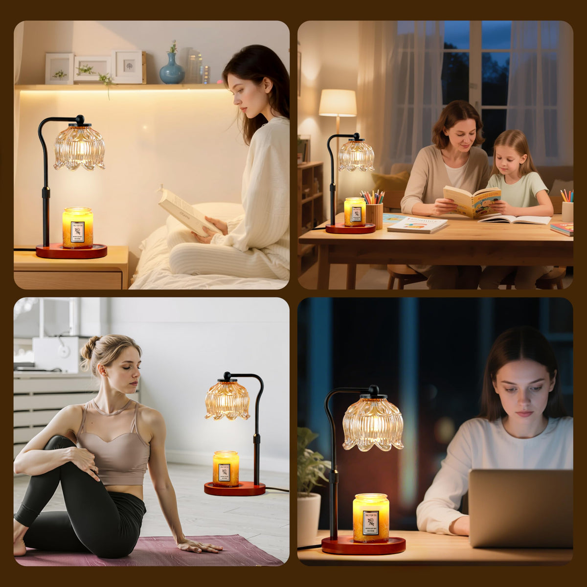 Candle Warmer Lamp with Timer & Stepless Dimming Z388