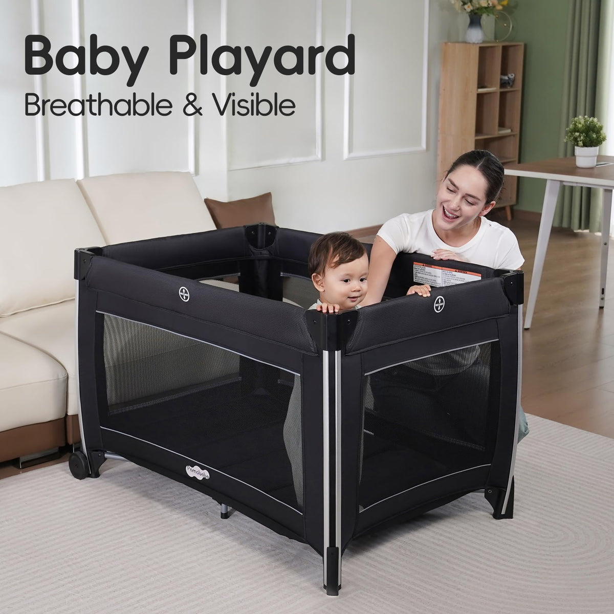 4 in 1 Baby Playards with Bassinet Z8123