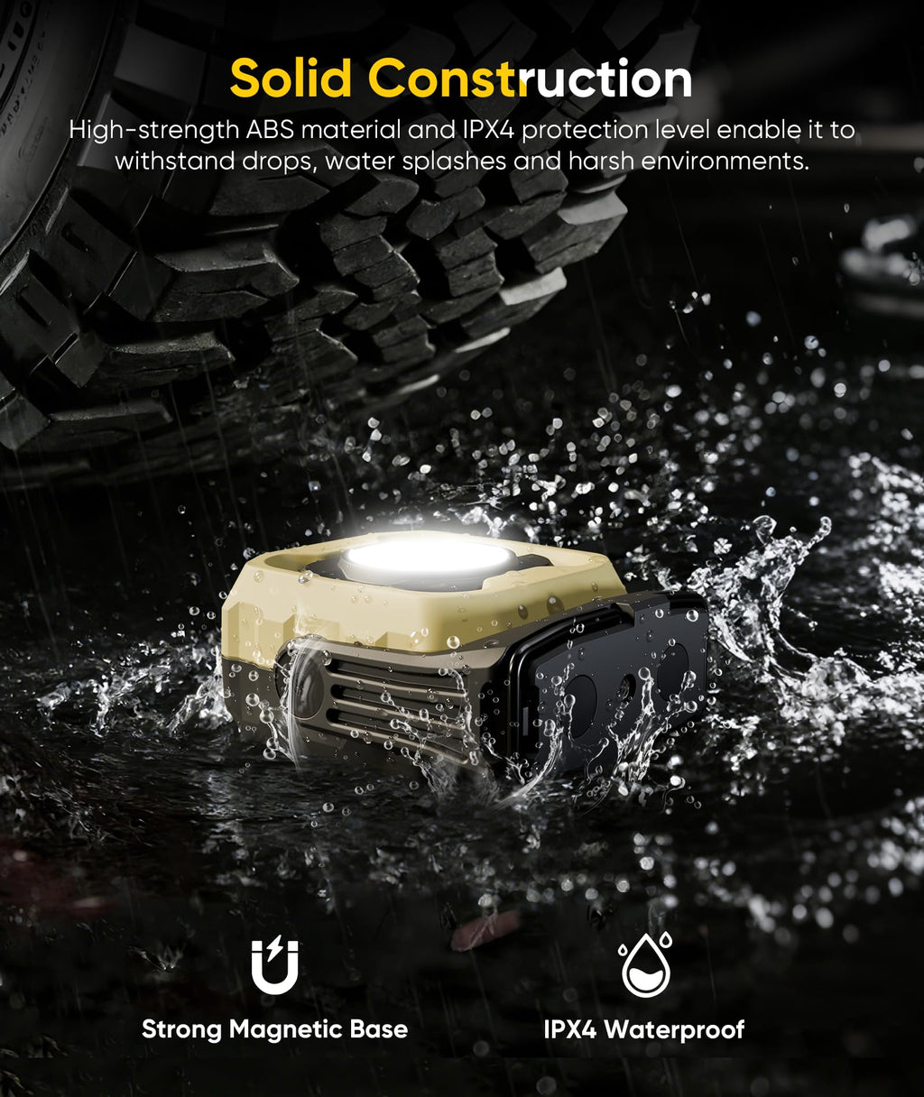Magnetic IPX4 Waterproof 4000mAh LED Work Light 2 Pack D293