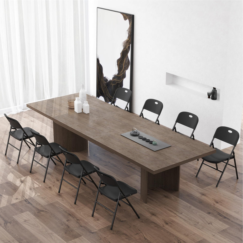 Folding Chairs Set of 10 Black P61998