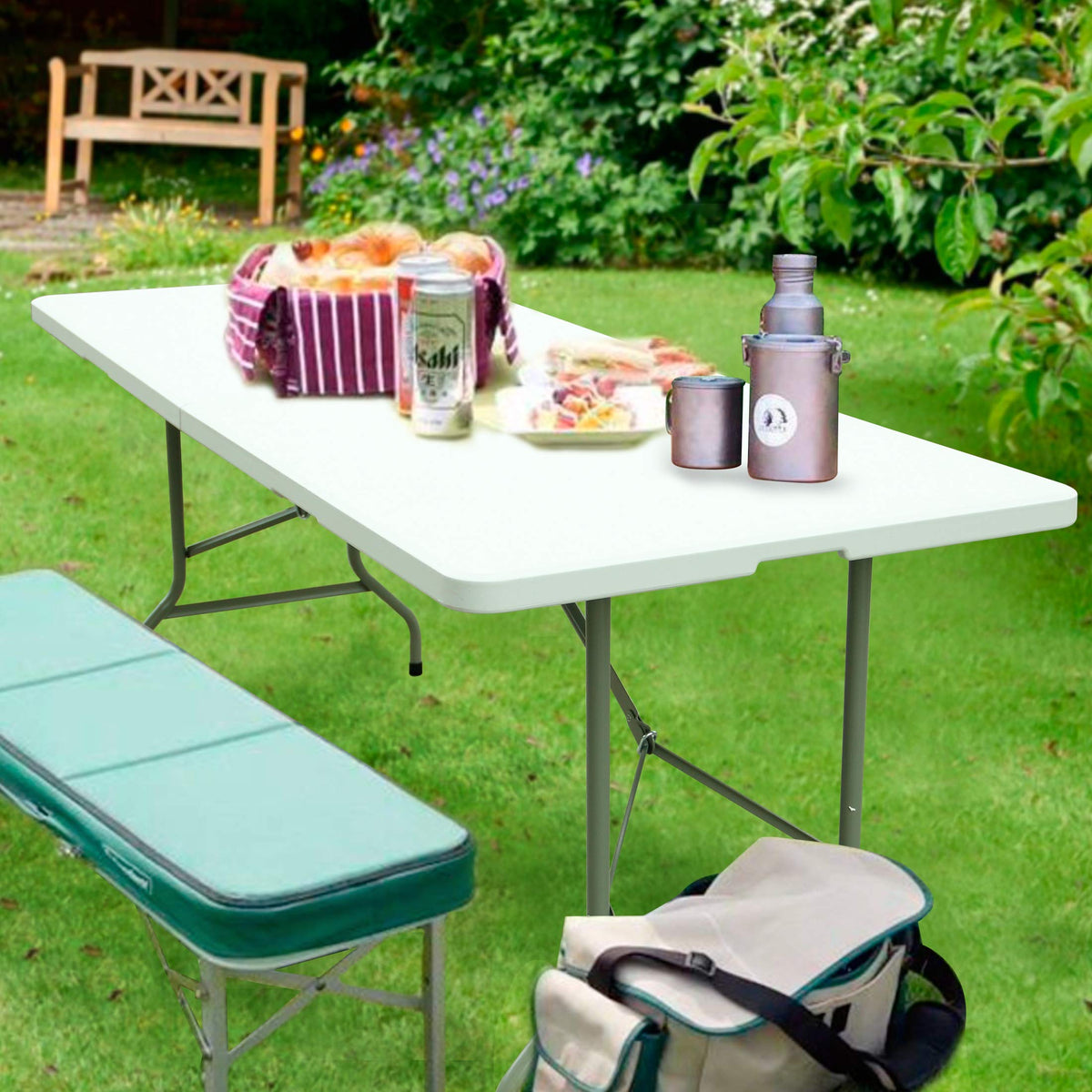 6ft Folding Plastic Table L55277