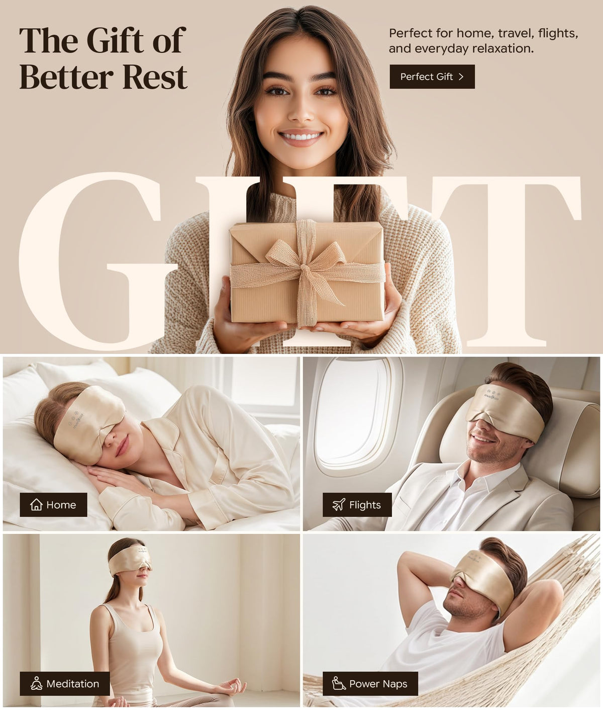 Silk Sleep Mask Bluetooth Headphones B852
